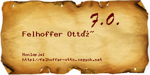 Felhoffer Ottó névjegykártya