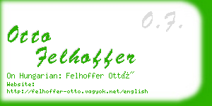 otto felhoffer business card